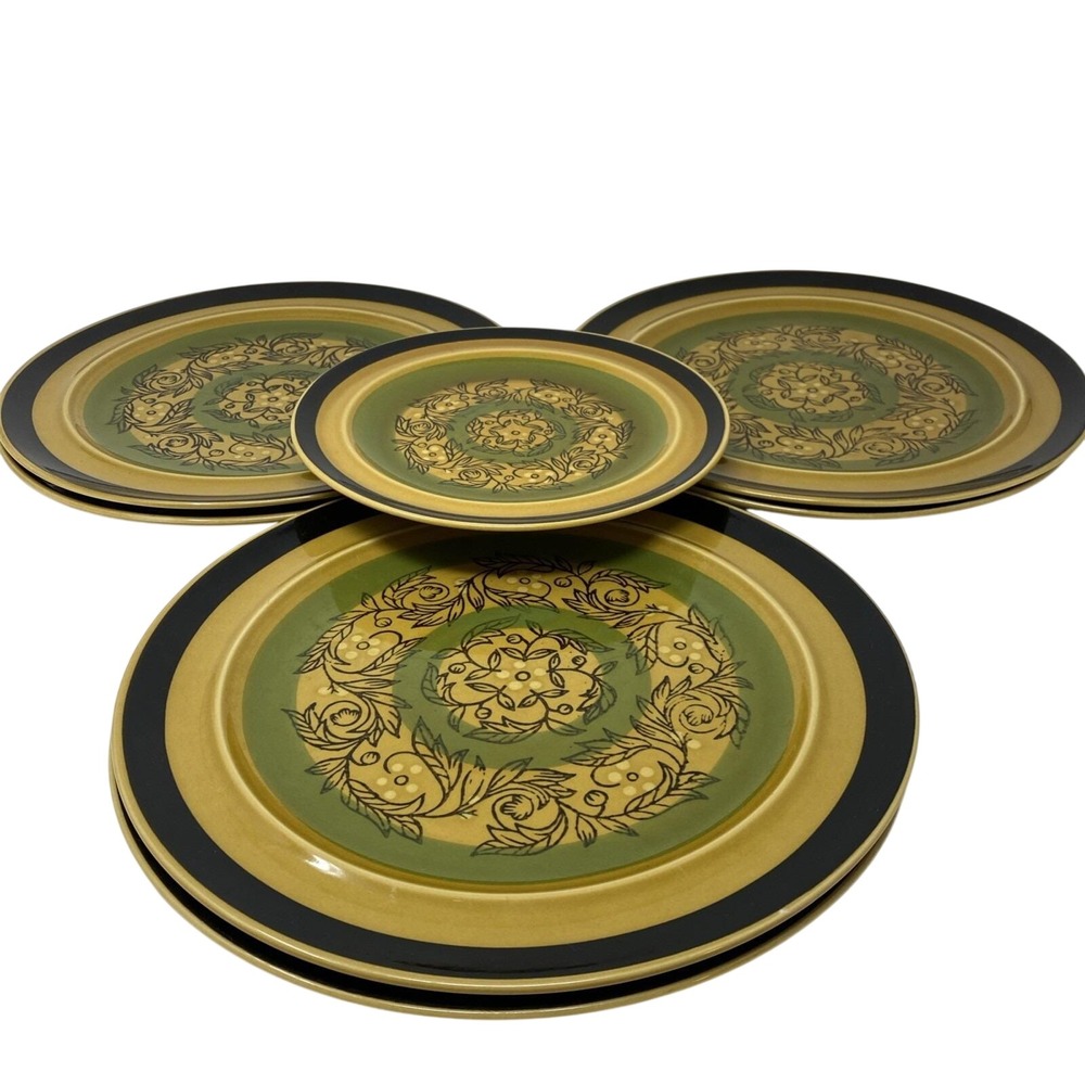 Lot of 7 Vtg International Stoneware Japan Montezuma 12" & 7.5" Plate S-133R